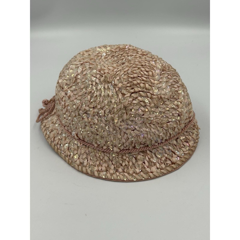 Vintage Norman Durand Pink Cloche Hat Bow Accent One Size Party/Cocktail Formal